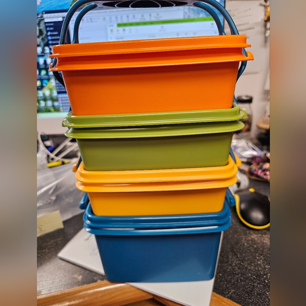 Colorful Stackable Storage Bins - Picture 2 of 5
